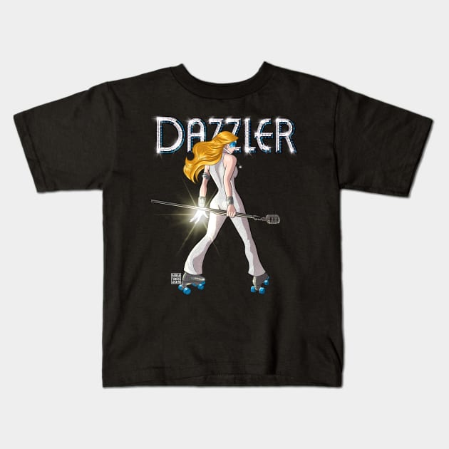 Disco Dazzler with Logo Kids T-Shirt by sergetowers80